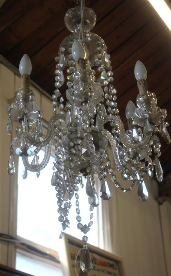 Cut glass chandelier